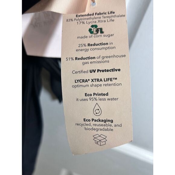 Women's We Are Hah Swimsuit M Black wrap and ruched - Picture 9 of 12